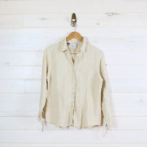 Richard Malcolm Irish linen blouse ivory cream beige